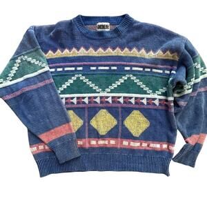 Vintage Union Bay Aztec Pullover Sweater size L